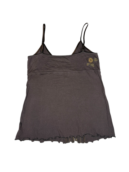 Y2K Floral Embroider Tank Top