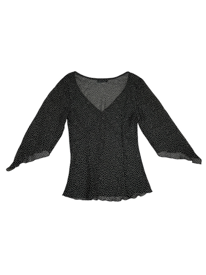 Y2K Polka Dot V-Neck Blouse