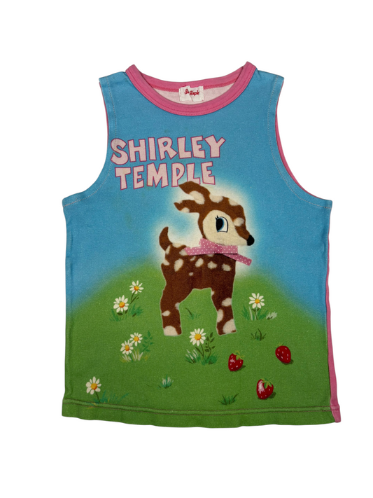 Y2K Shirley Temple Deer Graphic Tank Top