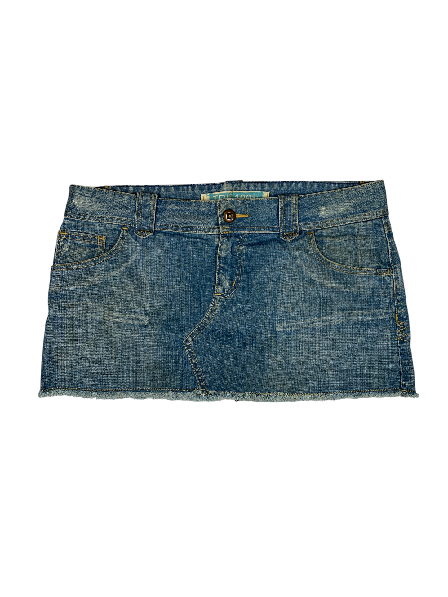 Y2K Raw Hem Denim Skirt
