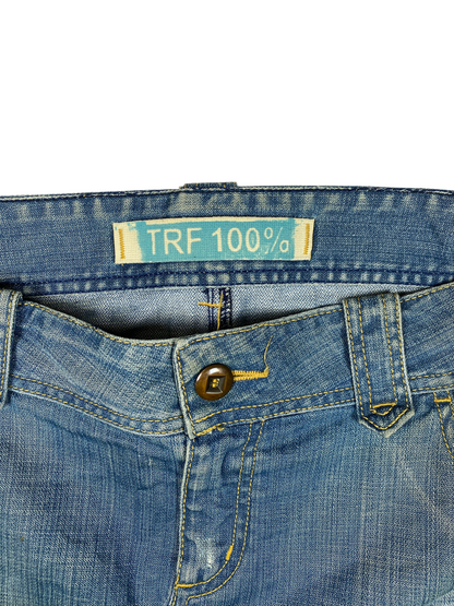 Y2K Raw Hem Denim Skirt