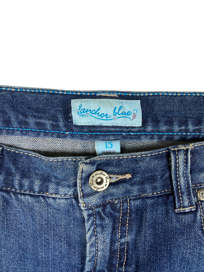 Y2K Raw Hem Denim Skirt