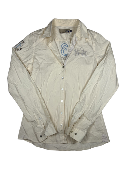 Vintage Collared Long Sleeve Button-Up