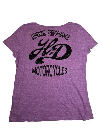Harley Davidson Purple Rhinestoned Tshirt