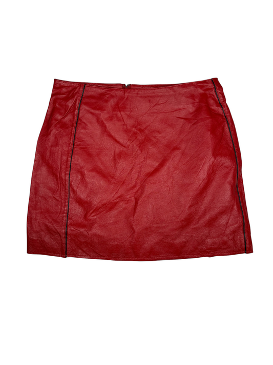 Y2K Nascar Leather Skirt