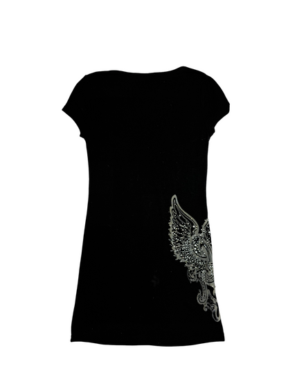 Guilty! Black Graphic Tshirt Dress