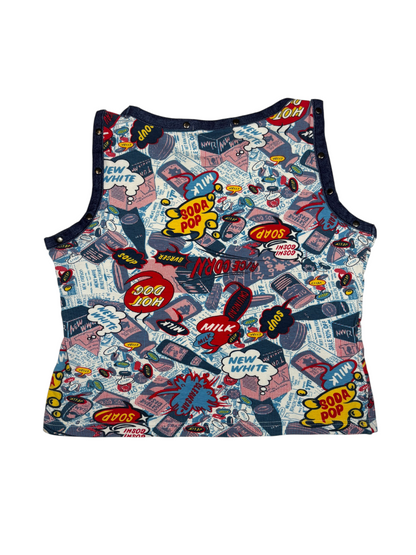 Y2K Comic Speech Bubble Graphic Tank