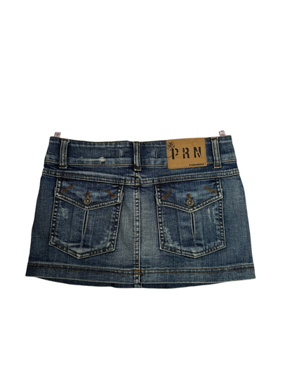 Paranoia Denim Mini Skirt