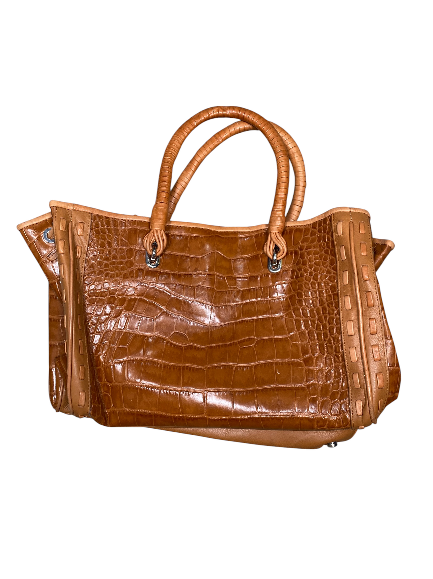 Elie Tahari Leather Croc-Embossed Purse