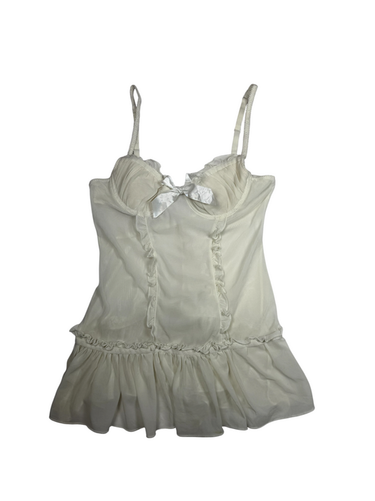 Babydoll White Slip Top