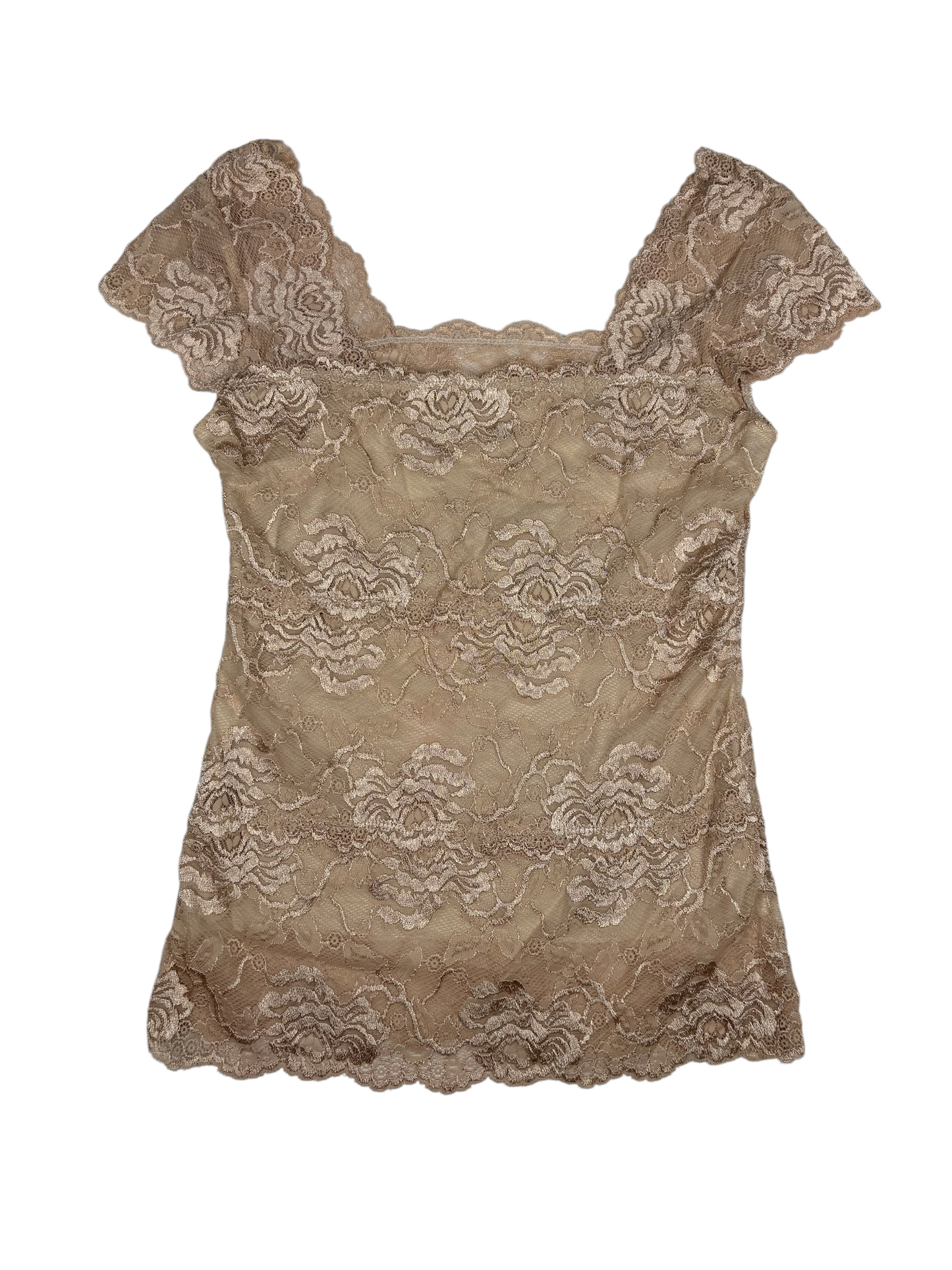 Y2K Sheer Lace Floral Top