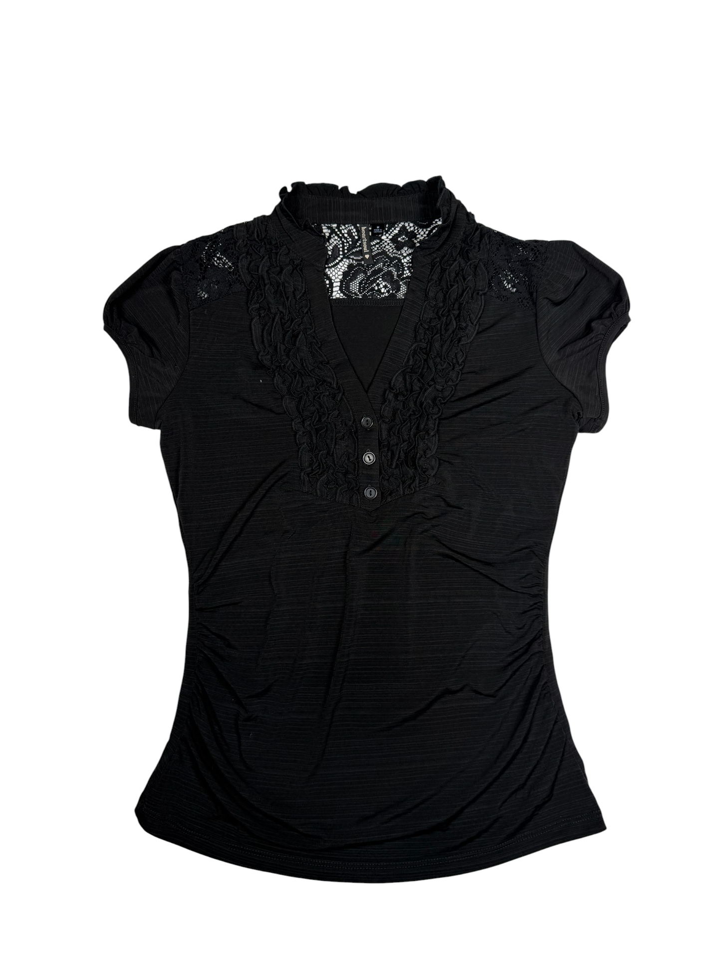 Heartsoul Black Polo Top