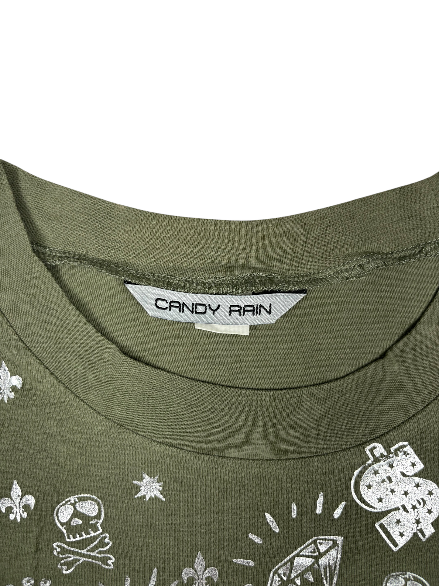 Y2K Metalic Graphic Icons Tee