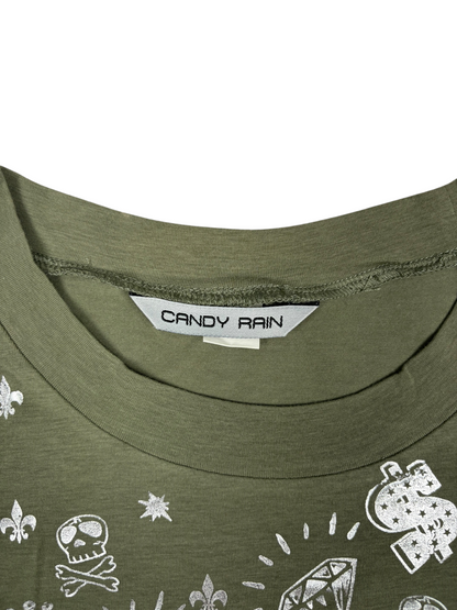 Y2K Metalic Graphic Icons Tee