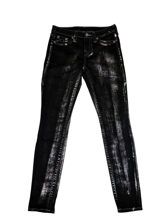 True Religion Metallic Super Skinny Jeans