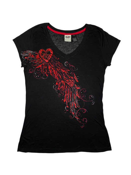Harley Davidson Heart Wings Graphic Tee