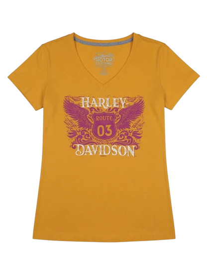 Harley Davidson Orange Graphic T-shirt