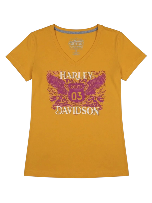 Harley Davidson Orange Graphic T-shirt