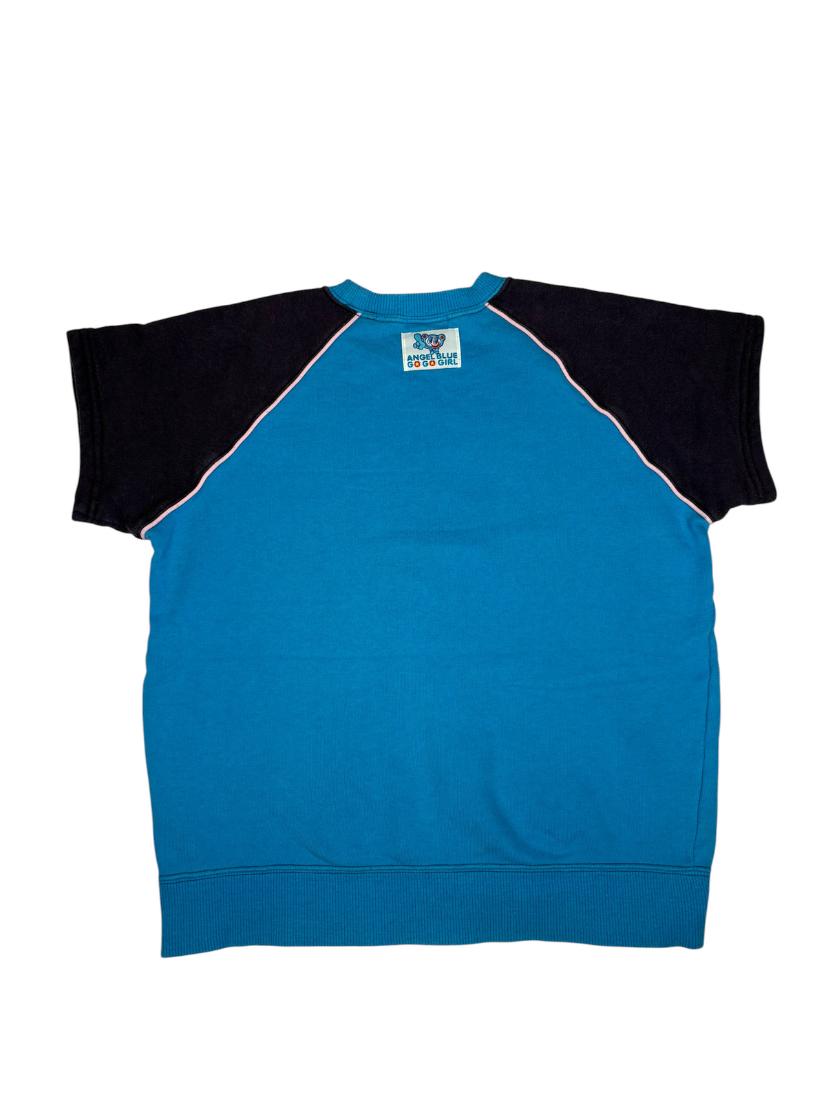 Baby Blue Graphic Raglan Sweatshirts