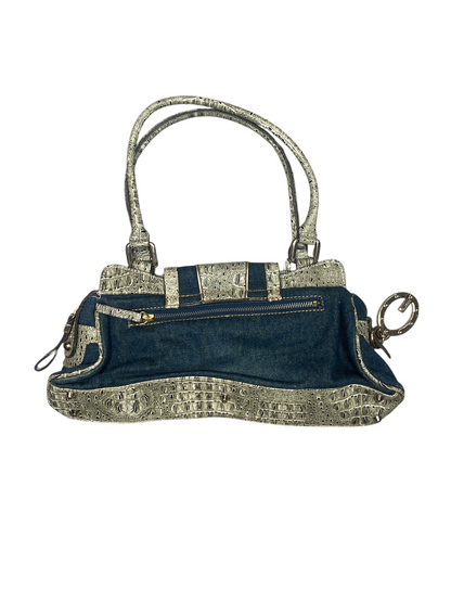Vintage Guess Denim Crocodile Purse