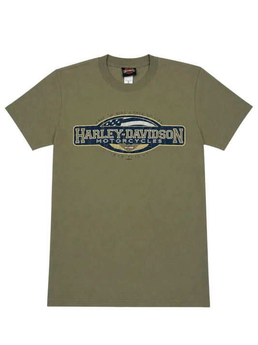Harley Davidson Army Green Logo T-shirt