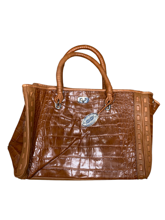 Elie Tahari Leather Croc-Embossed Purse