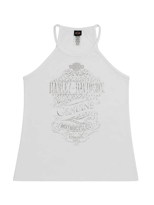 Harley Davidson White Halter Top