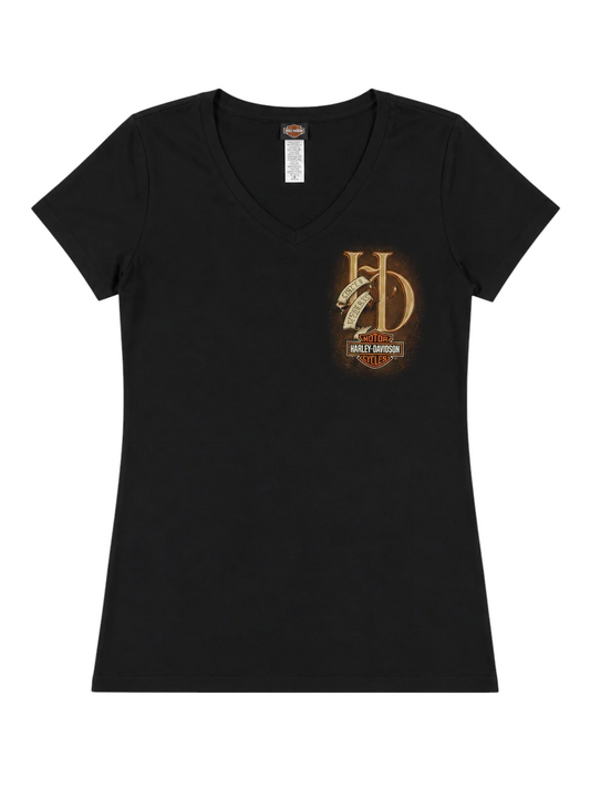 Harley Davidson Black V-Neck Tee