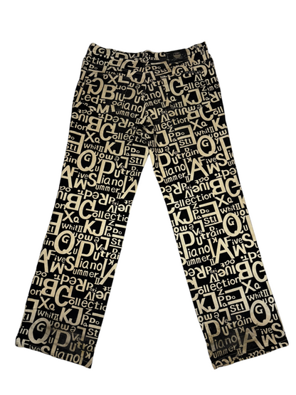 Vintage Text Work Jeans