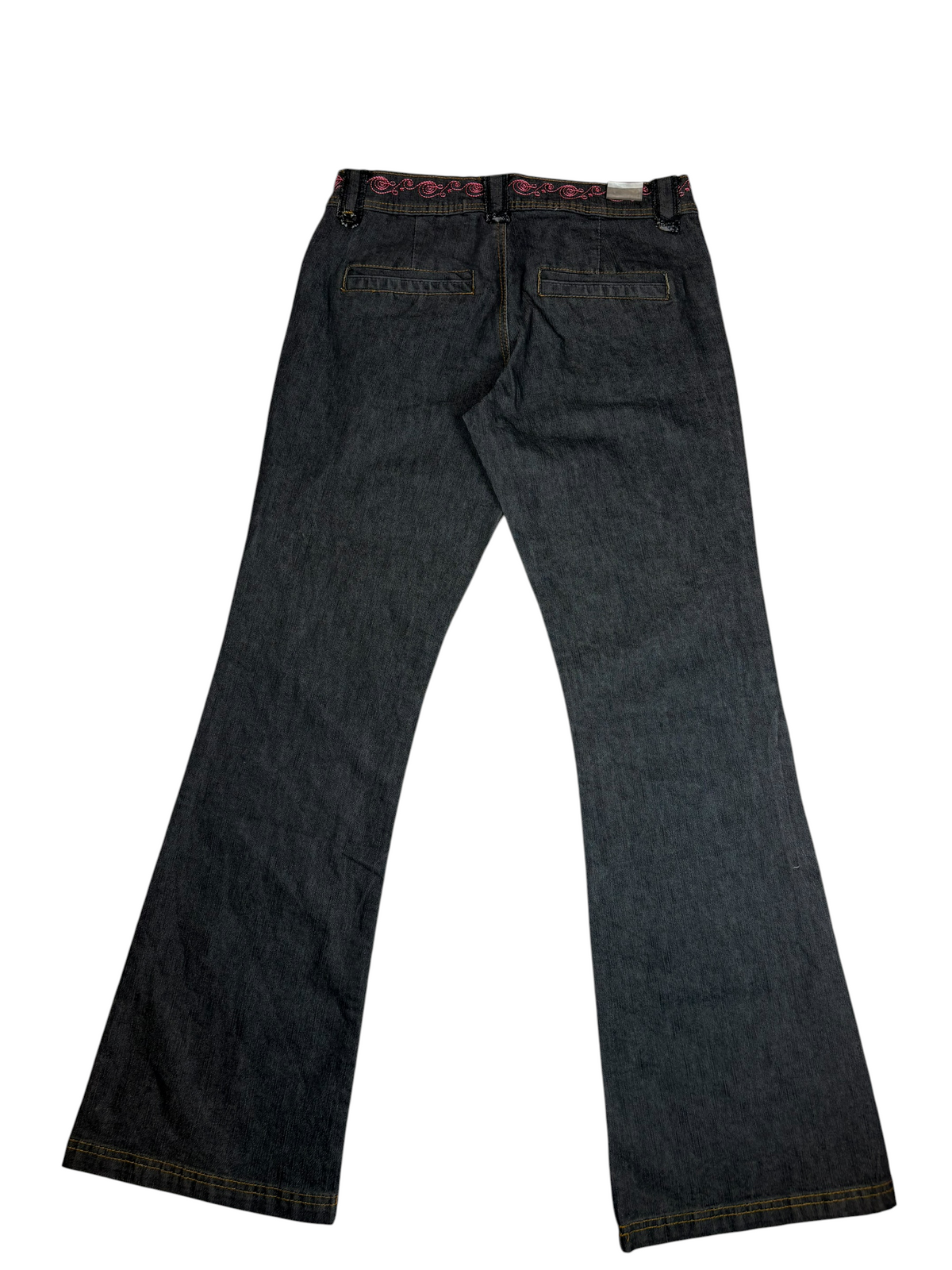 Eckō Red Embellished Flare Jeans