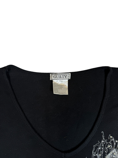 Guilty! Black Graphic Tshirt Dress