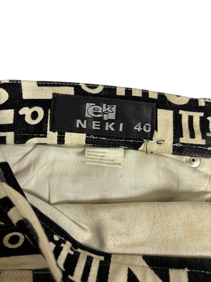 Vintage Text Work Jeans