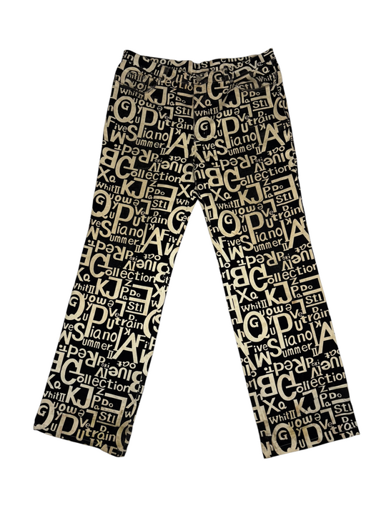 Vintage Text Work Jeans
