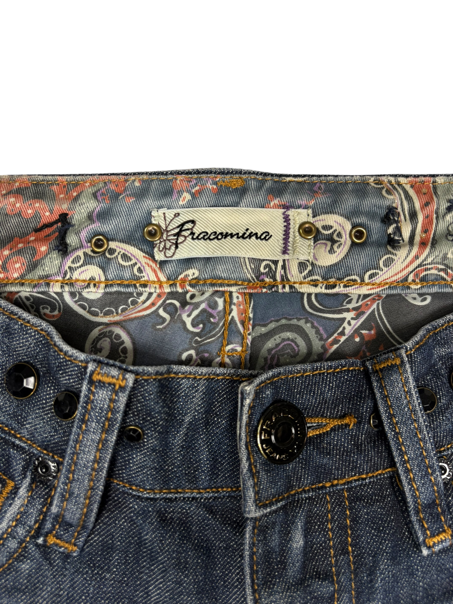 Y2K Jeweled Belt Straight Denim Jeans