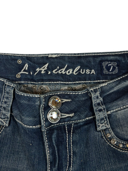 Vintage Gem Embroidered Capris