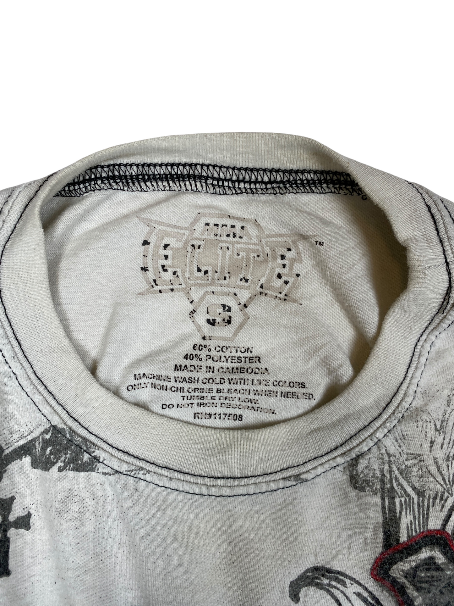 Y2K Striped Skull Thermal Graphic Long Sleeve