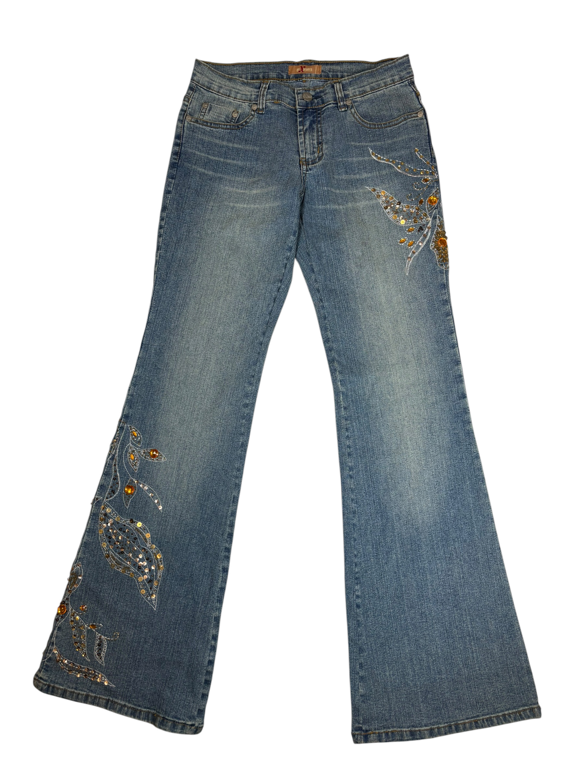 Vintage Embellished Flare Jeans