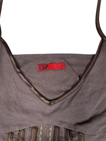 Y2K Floral Embroider Tank Top