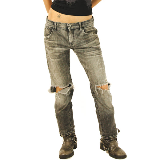 Opium Distressed Ripped Skinny Jeans