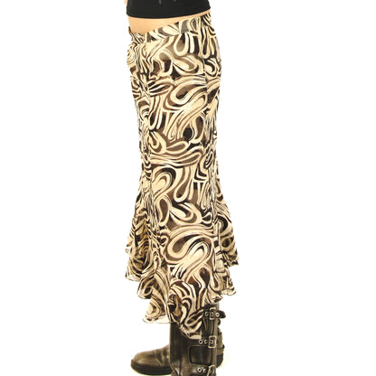 Y2K Funky Pattern Maxi Skirt