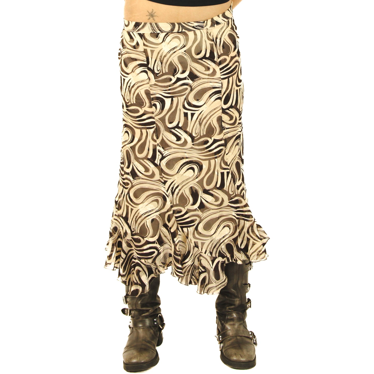 Y2K Funky Pattern Maxi Skirt