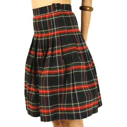 Sid & Nancy Punk Plaid Midi Skirt