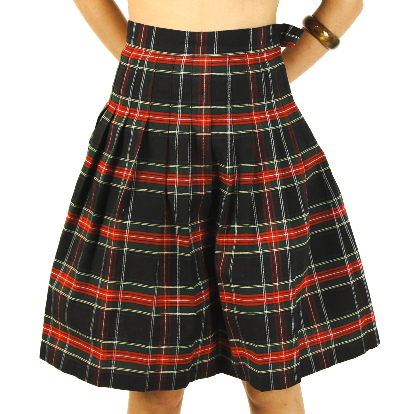 Sid & Nancy Punk Plaid Midi Skirt