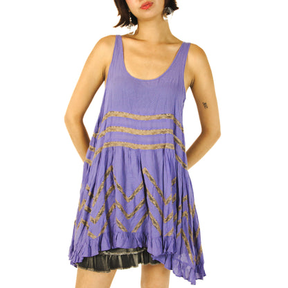 Indie Sleaze Purple Lace Mini Dress